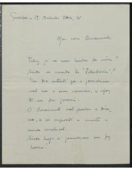 Carta de Joaquim Augusto Tavares de Almeida a Benevenuto de Sousa