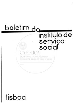 Boletim do Instituto do Serviço Social