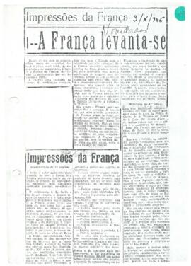 Impressões de França - I - a França levanta-se