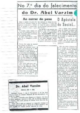 No 7.º dia do falecimento do Dr. Abel Varzim