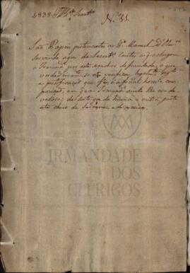 [Documentos relativos ao libelo e sentença de composição entre a Irmandade e o Tesoureiro Manuel ...