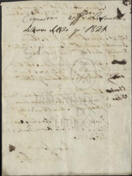 Esquadras e Officios e Circullos do Anno de 1820 para 1821