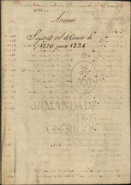 Annuaes Segundo rol do Anno de 1823 para 1824