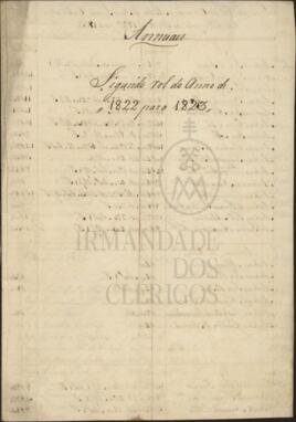 Annuaes Segundo Rol do Anno de 1822 para 1823
